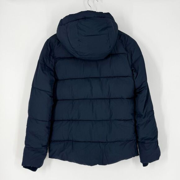 Abercrombie & Fitch Ultra Puffer Hooded Water-Resistant Jacket in Navy | Small - Picture 2 of 9